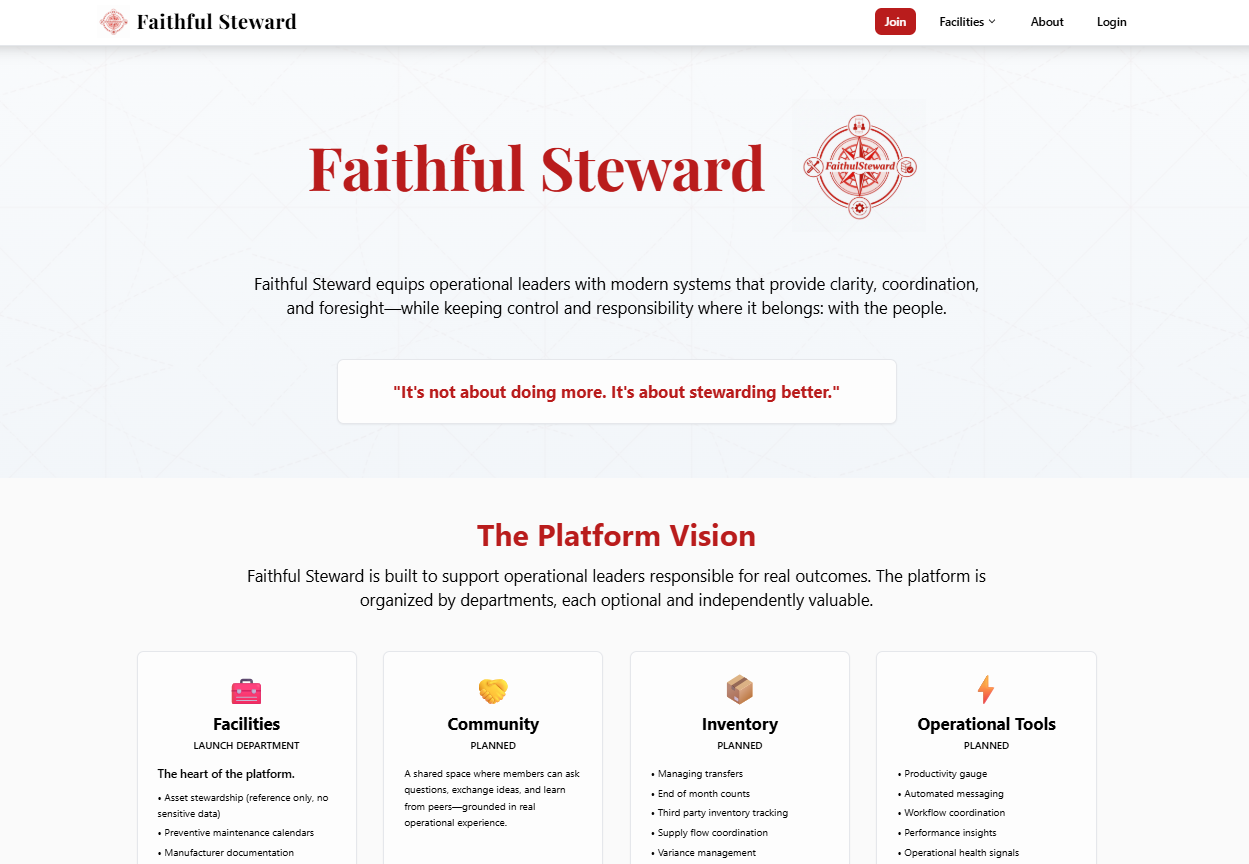 Faithful Steward SaaS Platform