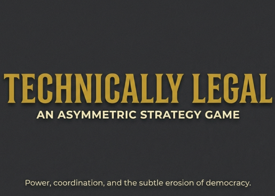 Technically Legal multiplayer strategy game and systems design project